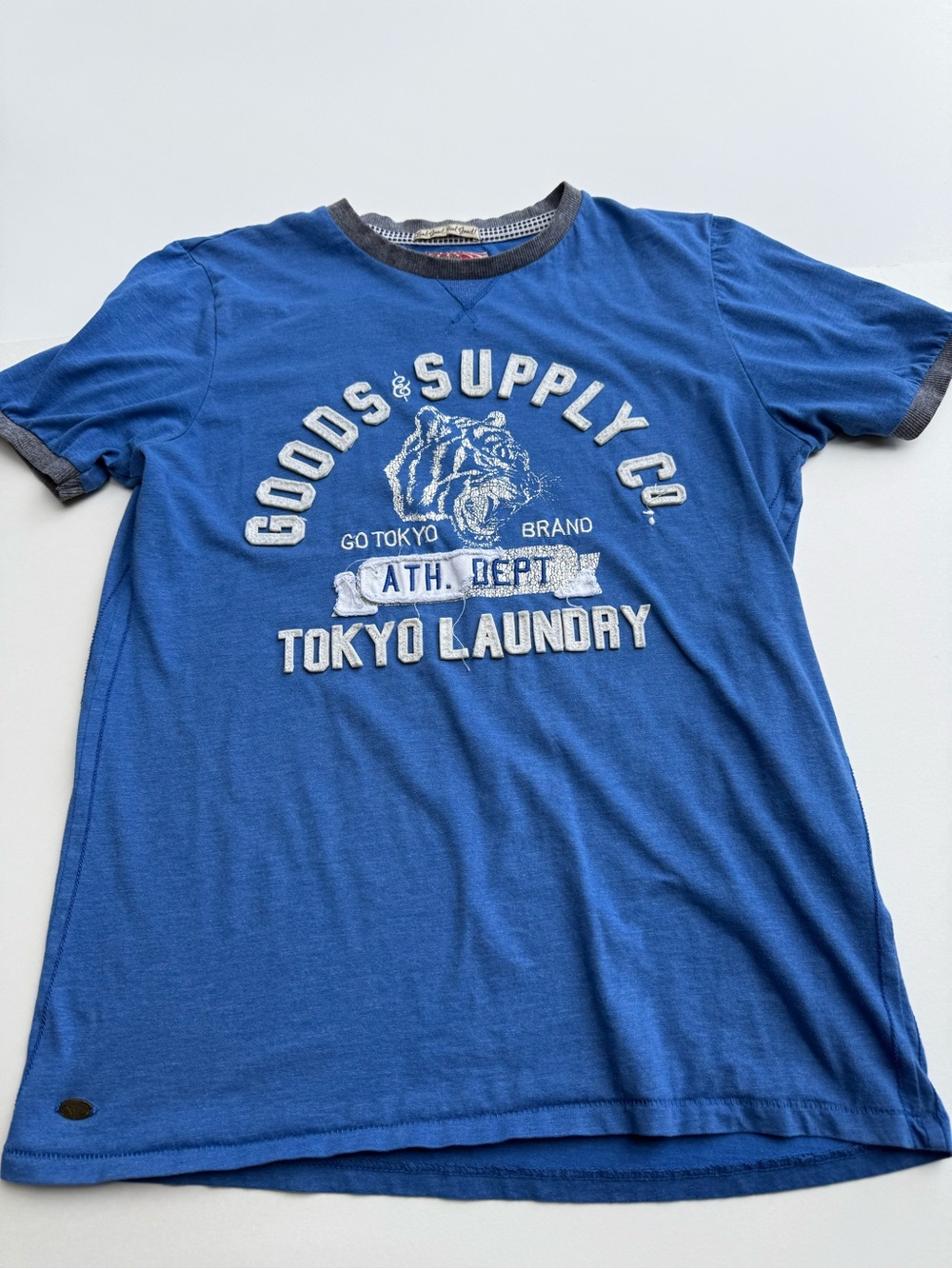 Mens Tokyo Laundry Tiger Lake Applique Short Sleeved T-Shirt Top Size M